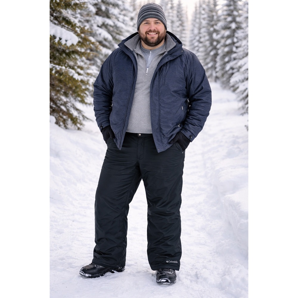 Columbia‎ Mens XXL Black Insulated Snow Pants Cargo Ski Snowboard Winter Regular